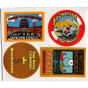 Tom Petty And The Heartbreakers Backstage Pass Uncut Sheet 1990's Samples Promos